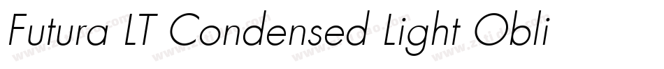 Futura LT Condensed Light Oblique字体转换